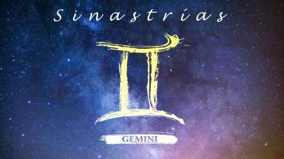 Sinastrías con Géminis Ilustración del signo Géminis en el cosmos