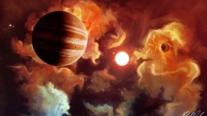 Tránsito de Júpiter en Sagitario Ilustración del planeta Júpiter