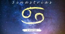 Sinastrías con Cáncer Ilustración del signo Cáncer en el cosmos