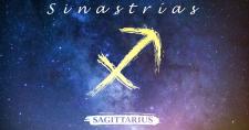 Sinastrías con Sagitario Ilustración del signo Sagitario en el cosmos